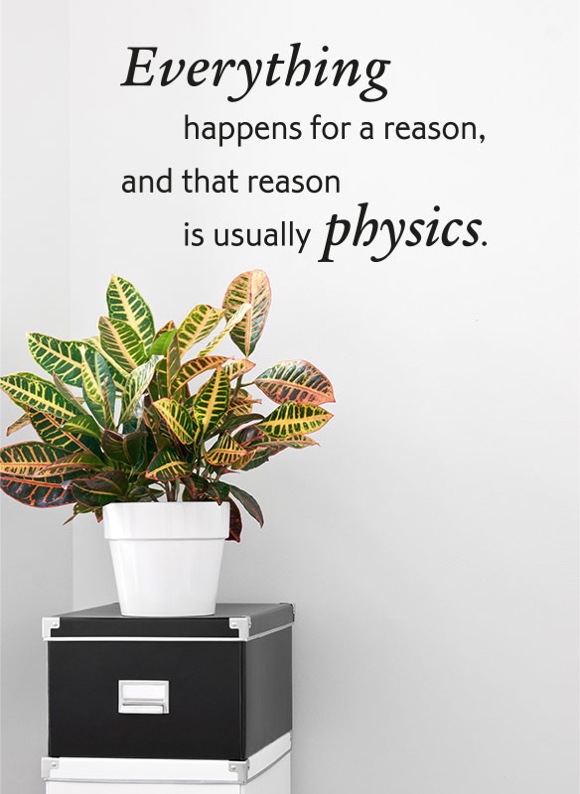 Everything happens for a reason, and that reason is usually physics.